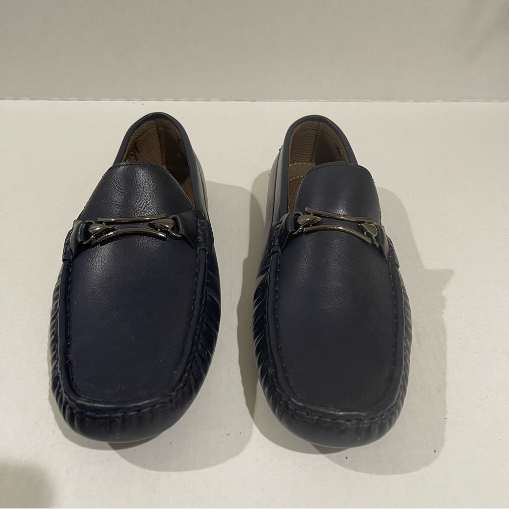 Men’s Chuxx Navy Blue Faux Leather Slip On Loafers Business Casual Size 8 US! - Picture 2 of 10
